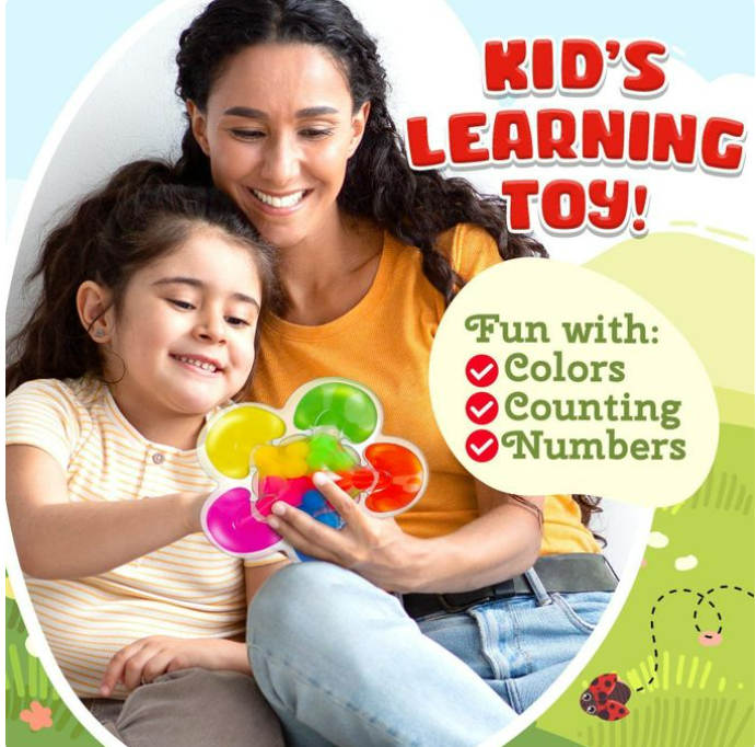 Flower Sensory Pop Fidget - Image 2